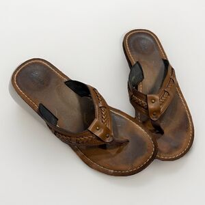 Clarks Women's Fenner Nerice Brown 10 Flip Flop Thong Sandals